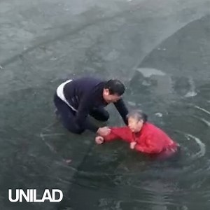 879K views · 9K reactions | After spotting a 70-year-old woman trapped in a frozen lake, these guys rushed into action to ensure she was returned home safely ❤️️ | UNILAD | Facebook