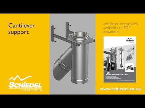 Stove installation with an external steel chimney