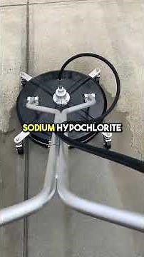The BEST chemical for cleaning concrete driveways (its not bleach) #shorts