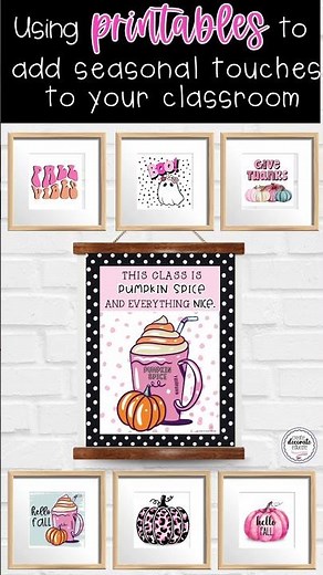 Fall Printables Decor | Bulletin Board Ideas Fall | Printable Fall Decor Ideas | Classroom Decor