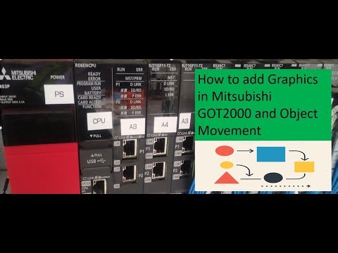 How to add GRAPHICS list and Object Movement in Mitsubishi GOT2000 #got #hmi #programming #newtecnic