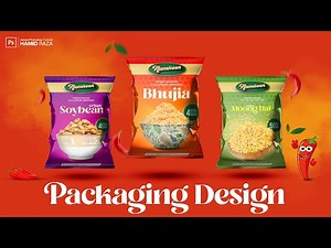 Snack Packet Design | Packaging Design | Packet Design Tutorial | Photoshop Tutorial