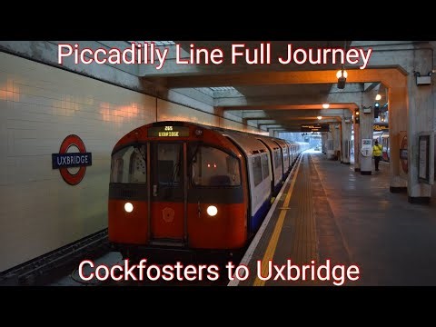 Piccadilly Line Full Journey: Cockfosters to Uxbridge