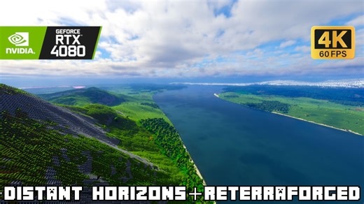 新Minecraft河流美得令人难以置信｜结合Distant Horizons与ReTerraForged探索奇景