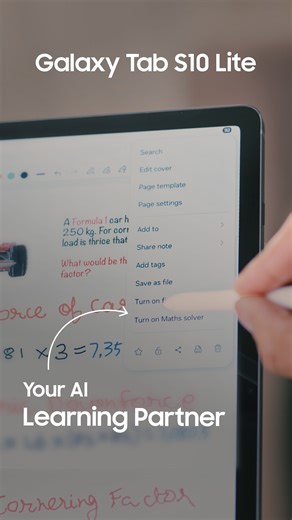 376K views · 570 reactions | [Sponsored] The Galaxy Tab S10 Lite is designed for learning and productivity. With S Pen tools like Screen-off Memo, Translate, and Solve Math, along with 8GB RAM and expandable storage up to 2TB, it’s a reliable study and work partner for everyday use. | Gadgets 360 | Facebook