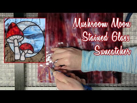TUTORIAL - Mini Mushroom Moon Stained Glass Suncatcher