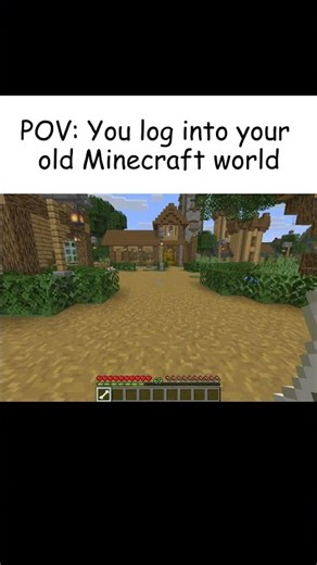 Logging Into My Abandoned Minecraft World ( It was a emotional damage) #minecraftshorts