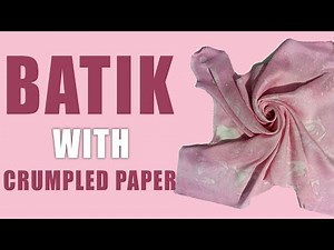 Batik | how to take impressions with crumpled paper