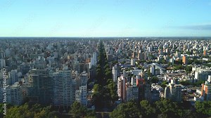 Rosario Argentina province of Santa Fe aerial images with drone of the city Views of oroño boulevard