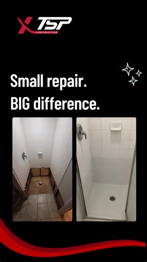 From worn to wow! This small shower base repair made a big difference restoring safety, cleanliness, and style. TSP Contracting delivers professional results you can trust. Ready to upgrade your space? Call today and see the transformation yourself! 📞 (703) 829-5656 Learn more: https://zurl.co/f3b4O #TSPContracting #BathroomRepair #BeforeAfter #HomeRenovation #ShowerUpgrade #QualityWork #ContractorLife #HomeFixes