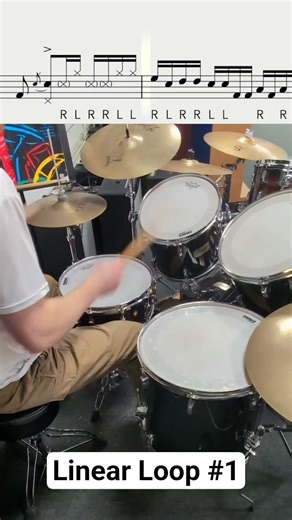 Linear Loop 1 by Drum Ideas Daily #transcription #drumloops #drumlesson