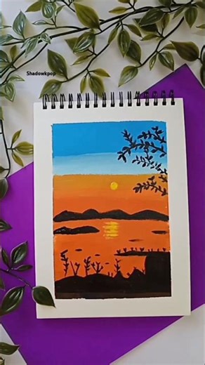 സന്ധ്യാസമയത്തെ ആ ഭംഗി! 🌅 ഈ പെയിന്റിംഗ് എങ്ങനെയുണ്ട്? ഇഷ്ടപ്പെട്ടെങ്കിൽ ഒന്ന് കമന്റ് ചെയ്യണേ.#shorts