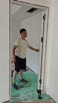 Immersive experience of wooden door installation