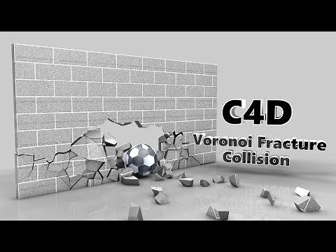 C4D Voronoi Fracture Collision Tutorial || Ball Break Wall || PFX