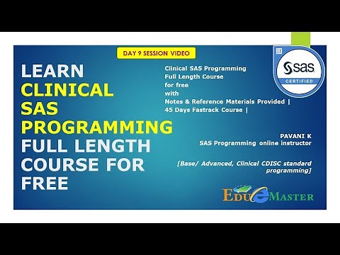 SAS Tutorials for Beginners | Clinical SAS Programming Full Course - Day 9 | Dataset Options in SAS