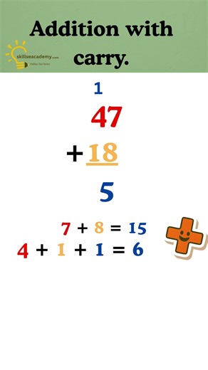 Learn Addition with Carry Step by Step | Easy Math for Kids