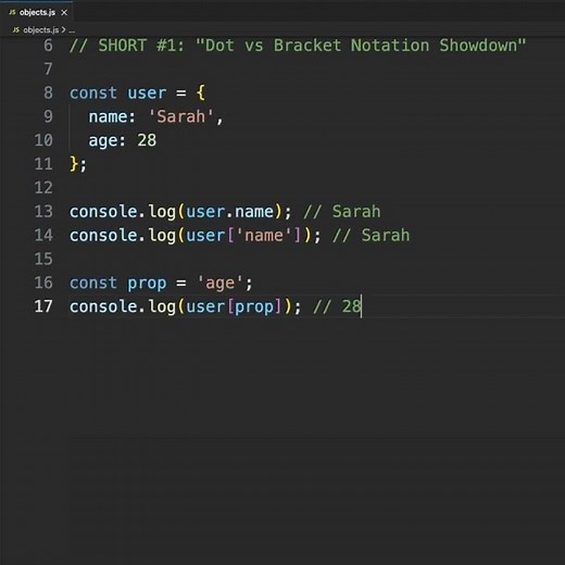Dot vs Bracket Notation in JavaScript! 🔥 #javascript #coding
