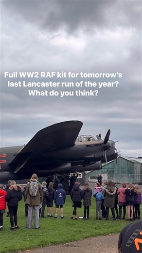 Tomorrow is my last Lancaster trip of the season, should I go in my full WW2 RAF kit? #pilotlife #aviation #flying #pilot #avgeek #inspiration #Amazing #aviationlovers #history #ww2 Lincolnshire Aviation Heritage Centre | David Petters