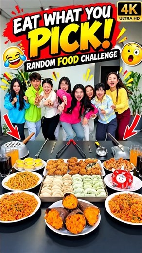 EAT WHAT YOU PICK! 😂🔥 | Random Food Challenge #usa #challenge #trending #funny #viral #familygames