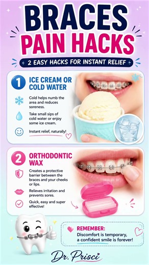 Braces Hurting? 😣🦷 #bracedpain #braces #orthodontictreatment #dental #drprisci