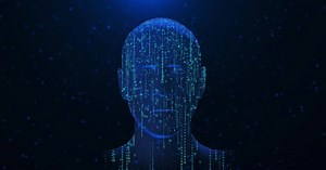 Artificial Intelligence Human Face Facial Recognition Biometric Medical Research Concept Big Data