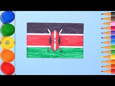 How to Draw the Flag of Kenya - Drawing And Coloring For Kids