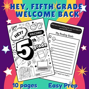 Hey! Fifth Grade! Back to School Welcome Back Mini Book