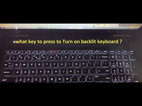 What key to press to turn on light in island style backlit keyboard on HP pavilion Laptop