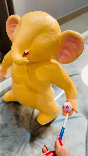 DIY Cutest Ganpati 😱 #crafteraditi #handmade #ganpati #diy #shorts #clayart @CrafterAditi
