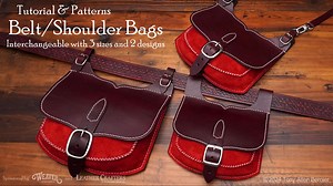 How to Make Medieval & Rennaissance Leather Belt Bags with Easy Leathercraft Kit Patterns.