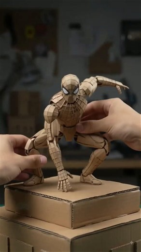 cardboard paper made Spider-Man #shorts #origami #papercraft