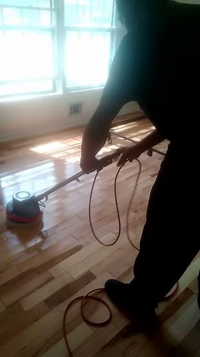 Hardwood Floor Cleaning using low speed Oreck Orbiter