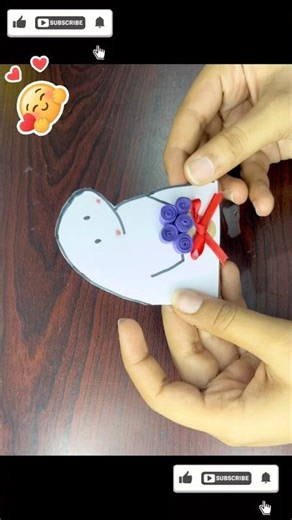 Simple & cute gift card idea 💝 #diy #handmade #shorts #trending