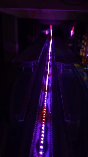 260220 壁に付けてたマイコン内蔵フルカラーテープLEDをホーム間センターに移設及び延長してみた。