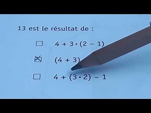 Q 8 du CE1D mathématique 2023. Priorités des opérations.