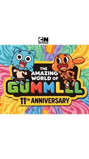 Cartoon Network presents The Amazing World of Gumball 11 year anniversary logo