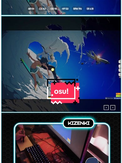 osu! [Mitei no Hanashi - Yoru o Koeru Ashioto] #osu #osugame #anime #game