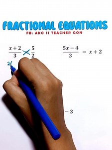 Fractional Equations‼️ #basicmath #fractions #mathematics #MathTutor #teachergon #math #fractionalequation #mathreview | Ako si Teacher Gon