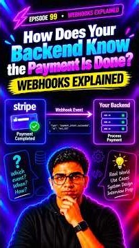 How Does Your Backend Know Payment Is Done? | Webhooks Explained | Backend System Design