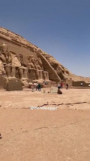 Temple of Ramses II in Abu Simbel: • The temple was built in the 13th century BC by the Egyptian pharaoh Ramses II. It is located in southern Egypt near the border with Sudan. • The temple is dedicated to the sun gods Ra-Horakhty and Amun, as well as to Ramses II himself. It demonstrates the power and prestige of Ramses II. • The temple is famous for its four massive 20-meter statues of Ramses II. The inner part of the temple contains statues of Ramses II and his queen Nefertari. • The temple wa