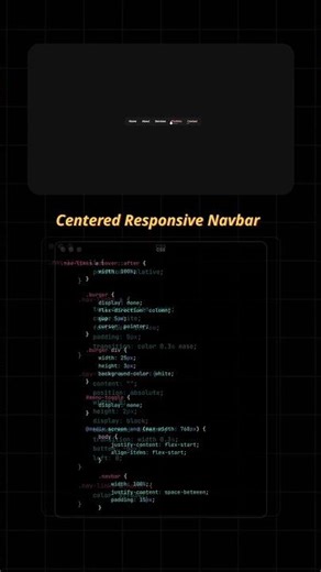 🎨 Centered Responsive Navbar | HTML & CSS Only