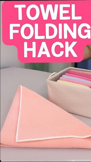 Fold Towels Like Hotels Do 🏨 | Easy Towel Folding Trick #TowelFolding #HomeHacks #foldingtips