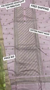 12K views · 82 reactions | Cotton embroidery party wear suit price 845 for booking whatsapp on 078884 72435 | Vastra fashion ludhiana | Facebook