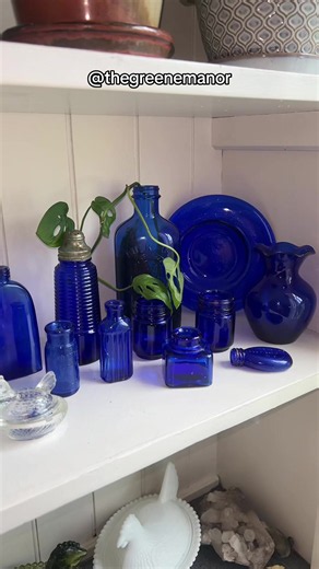 Blue Bottle Collection and Finds — Antique Bottle Display Ideas