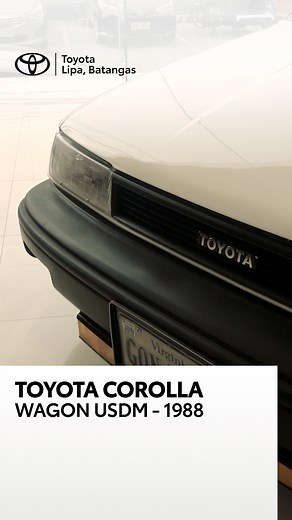 Throwback Thursday! Take a trip down memory lane with the iconic 1988 Toyota Corolla Wagon USDM. #TOYOTA #ToyotaLipa #TLB #MoveYourWorld #CustomerAngBida #ThrowbackThursday #ToyotaCorolla #Wagon #ToyotaCorollaWagonUSDM1988 #wagon1988 #classic #oldbutgold #throwback #nevergonnagiveyouup #rickastley | Toyota Lipa