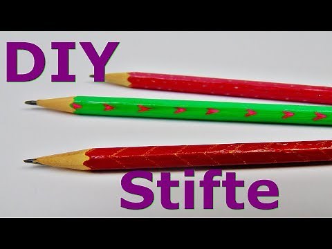 Basteln: Bleistift bemalen / Stifte gestalten und verschönern / DIY School Supplies