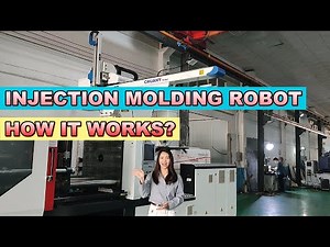 How does the injection molding automation robot works?