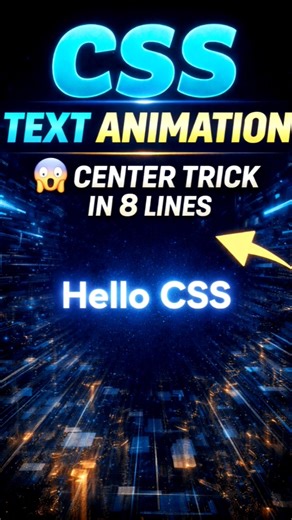 CSS Text Animation 😱 | Center Trick in 8 Lines