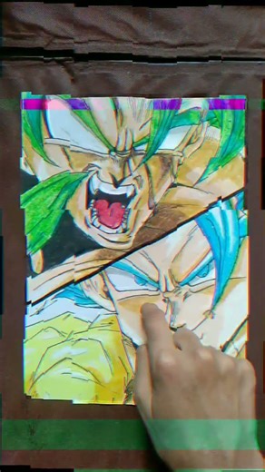 drawing Broly VS Goku from dragon ball z - the legendary super saiyan broly 🐉 #broly #gogeta