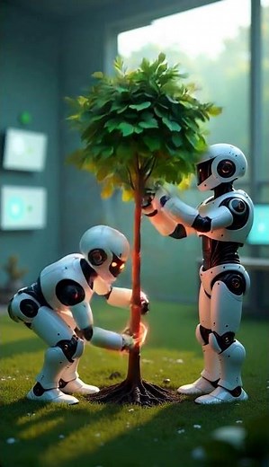 Technology meets nature! Watch this amazing robot plant trees and help build a greener tomorrow. 🌍💚